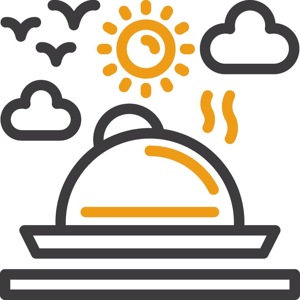 Local cuisine Line Two Color Icon vector