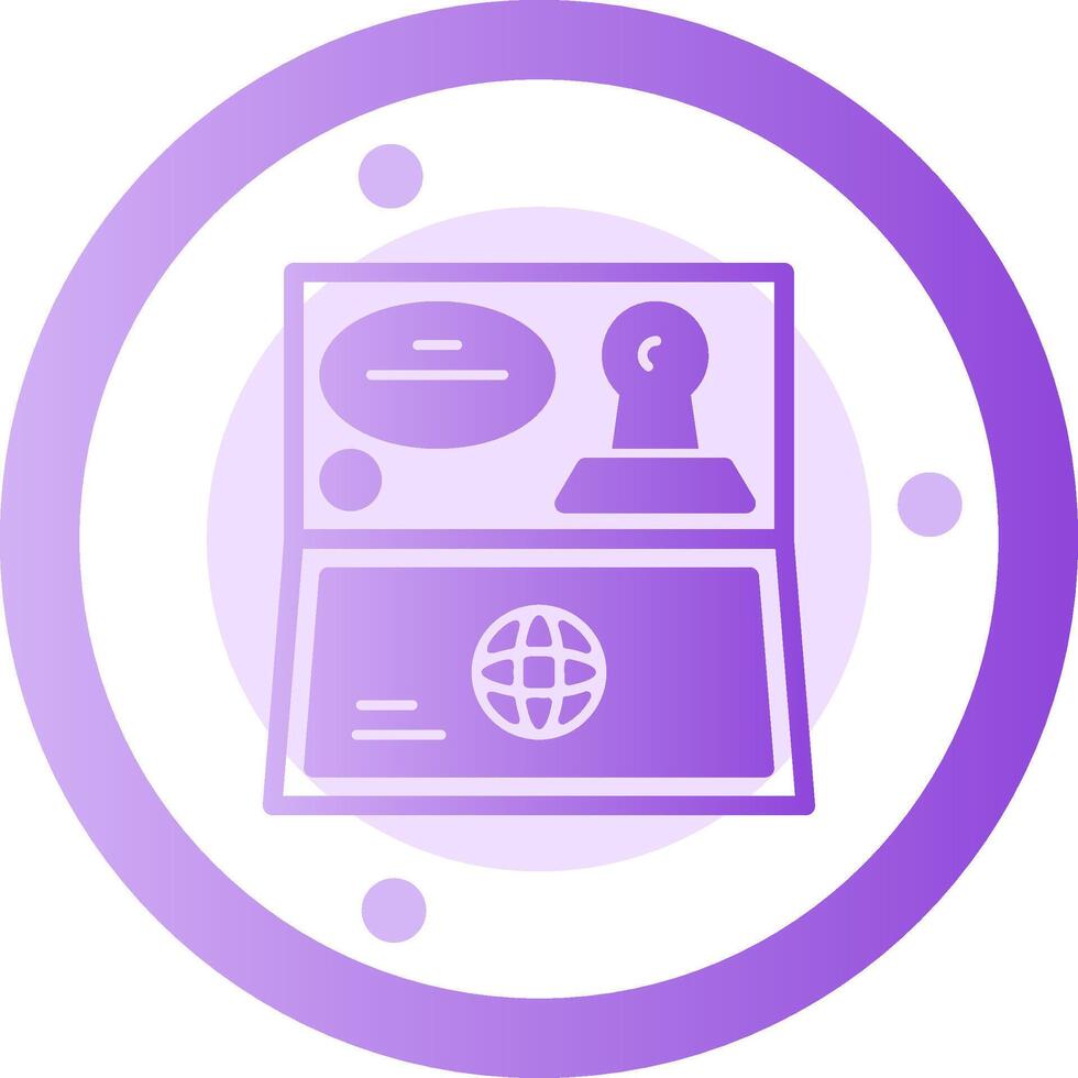 Visa stamp Glyph Gradient Icon vector