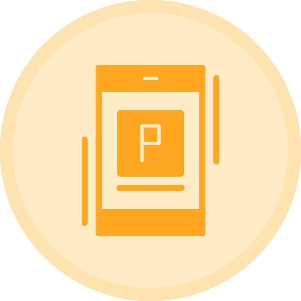 Parking app Line Multicolor Circle IconMulticolor Circle Icon vector