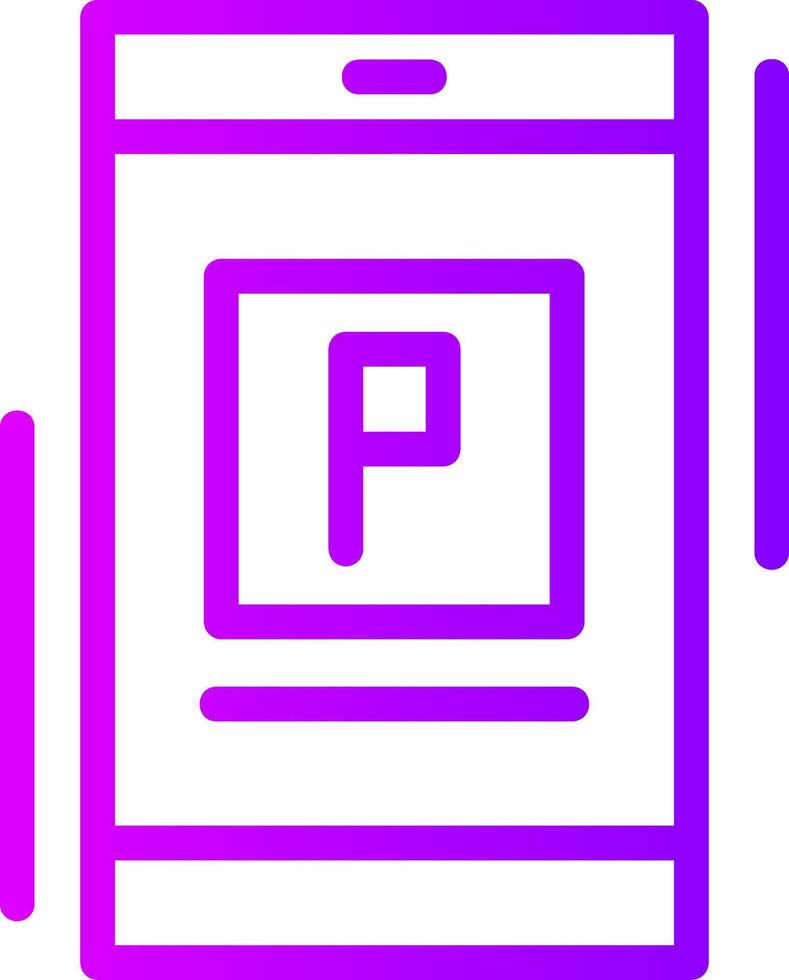Parking app Line Linear Gradient IconLinear Gradient Icon vector