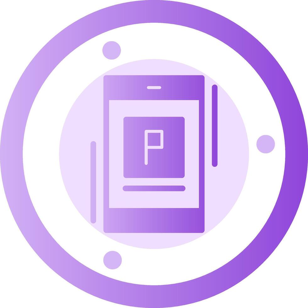 Parking app Line Glyph Gradient IconGlyph Gradient Icon vector