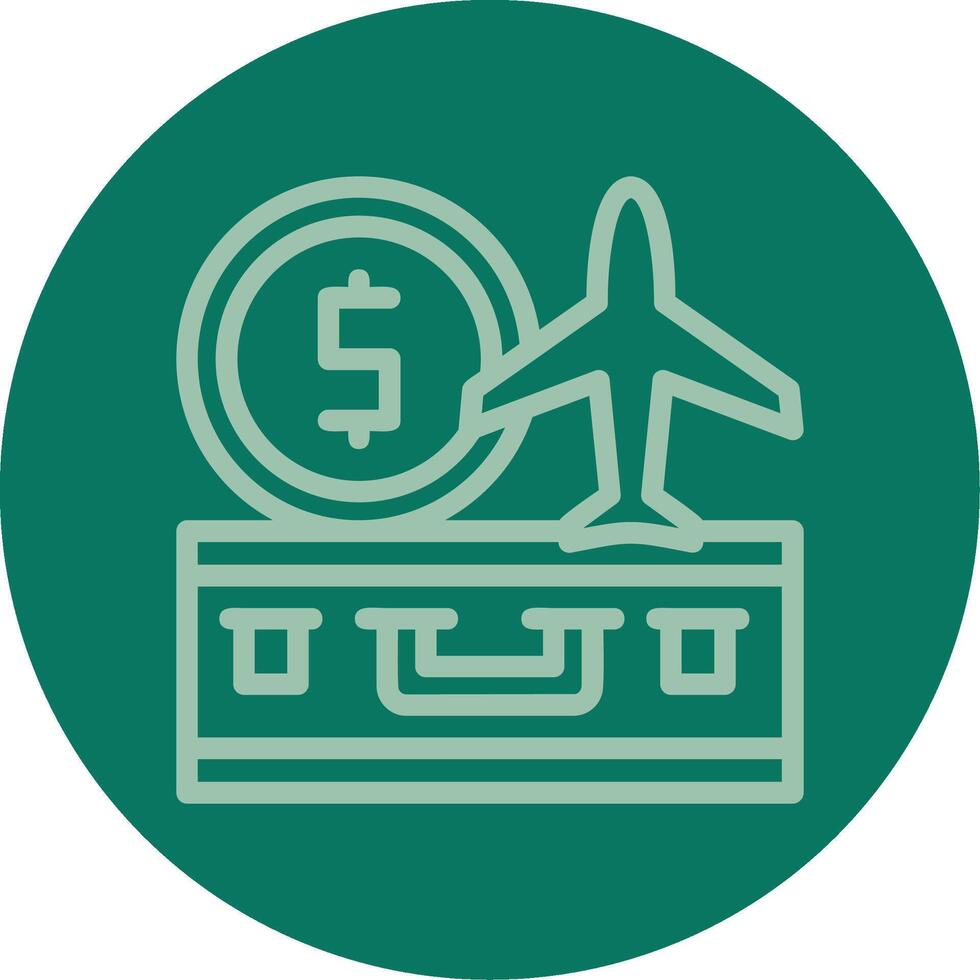 Travel budget Line Multi color Icon vector