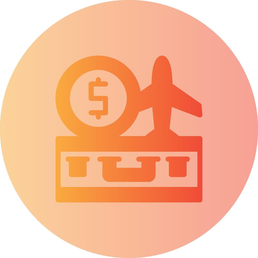 Travel budget Gradient Circle Icon vector