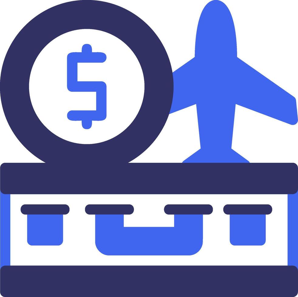 Travel budget Solid Two Color Icon vector
