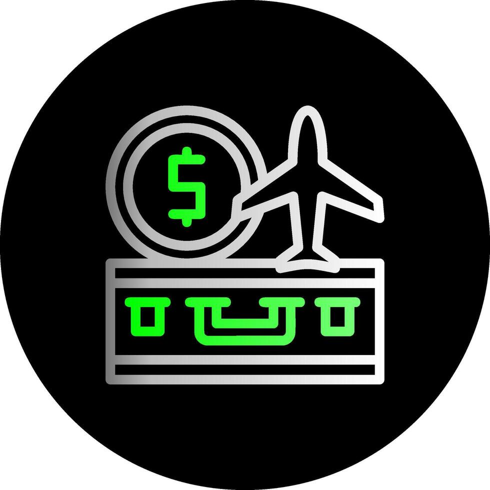 Travel budget Dual Gradient Circle Icon vector