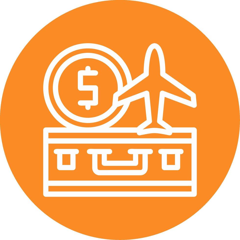 Travel budget Outline Circle Icon vector