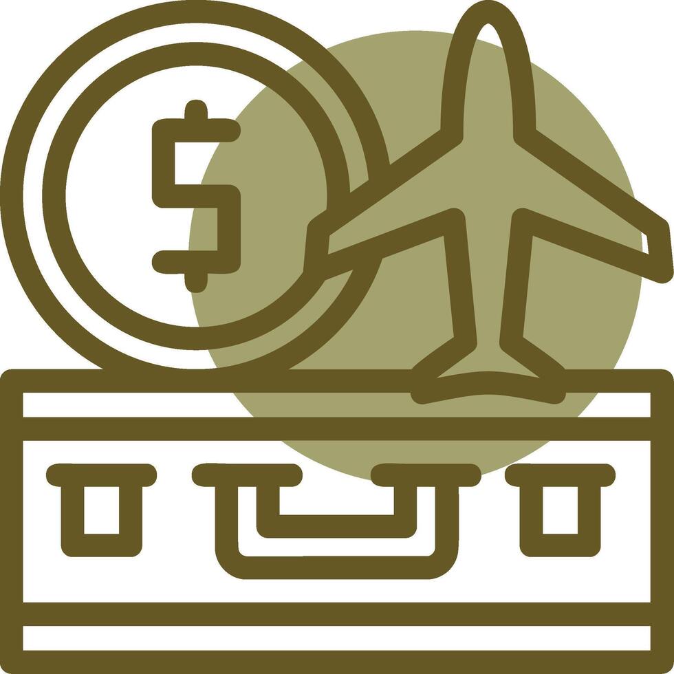 Travel budget Linear Circle Icon vector