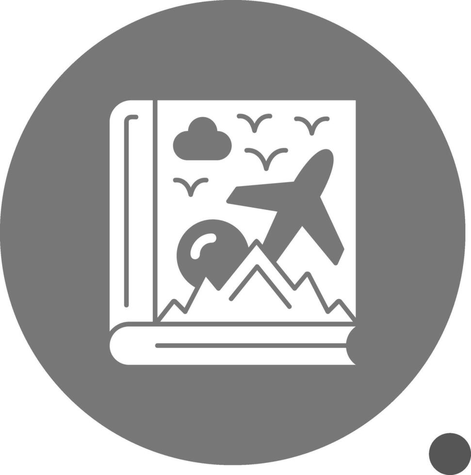 Adventure book Glyph Shadow Icon vector