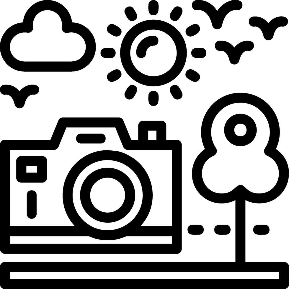 Travel vlog Line Icon vector