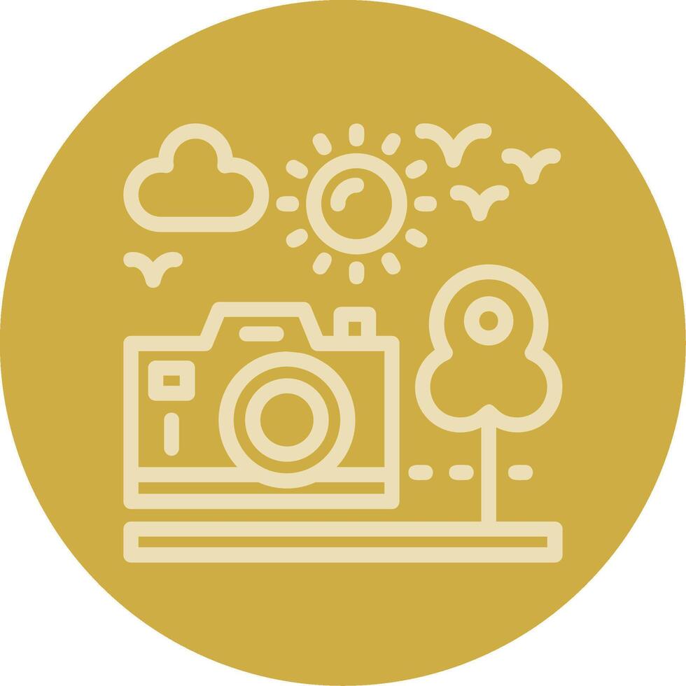 Travel vlog Line Multi color Icon vector