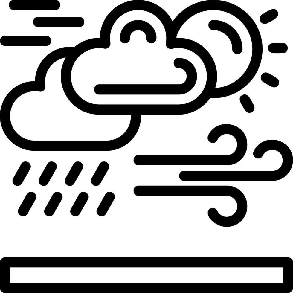 clima pronóstico línea icono vector