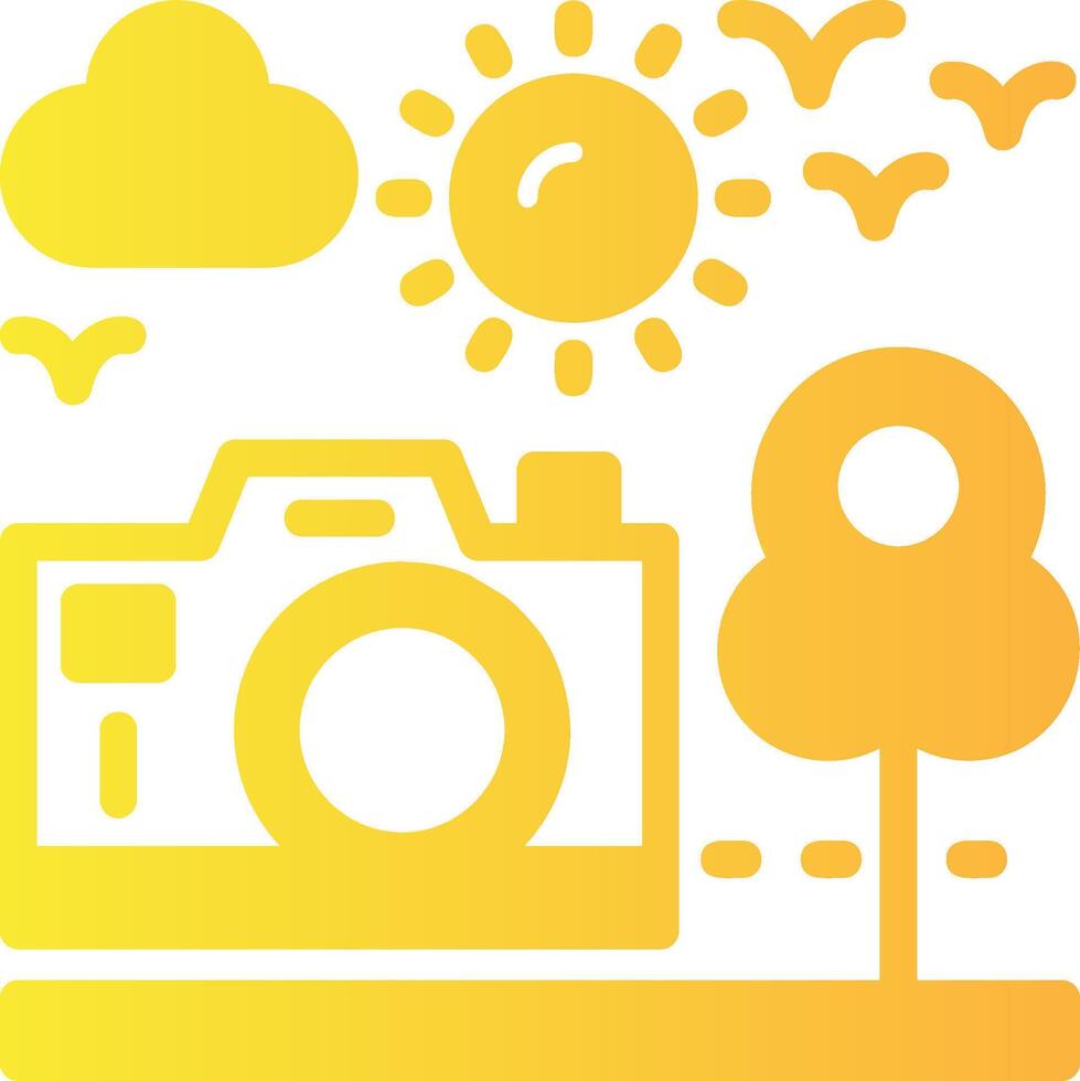 Travel vlog Solid Multi Gradient Icon vector