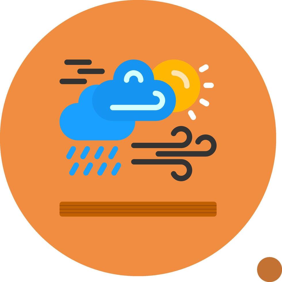 Weather forecast Flat Shadow Icon vector