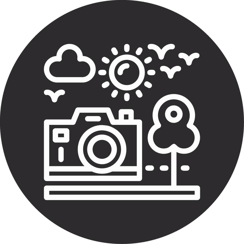 Travel vlog Inverted Icon vector