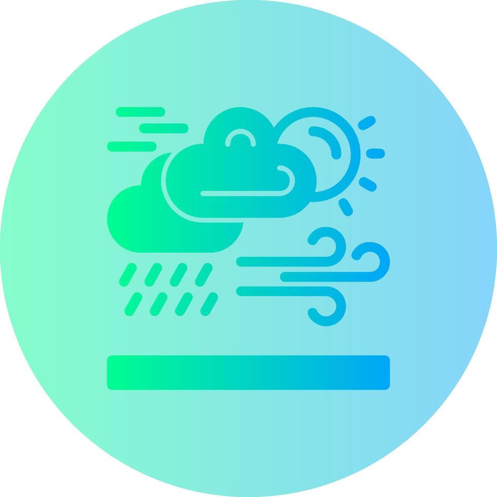 Weather forecast Gradient Circle Icon vector