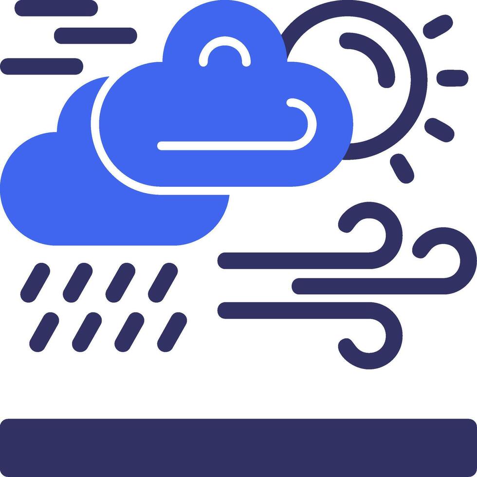 Weather forecast Solid Two Color Icon vector