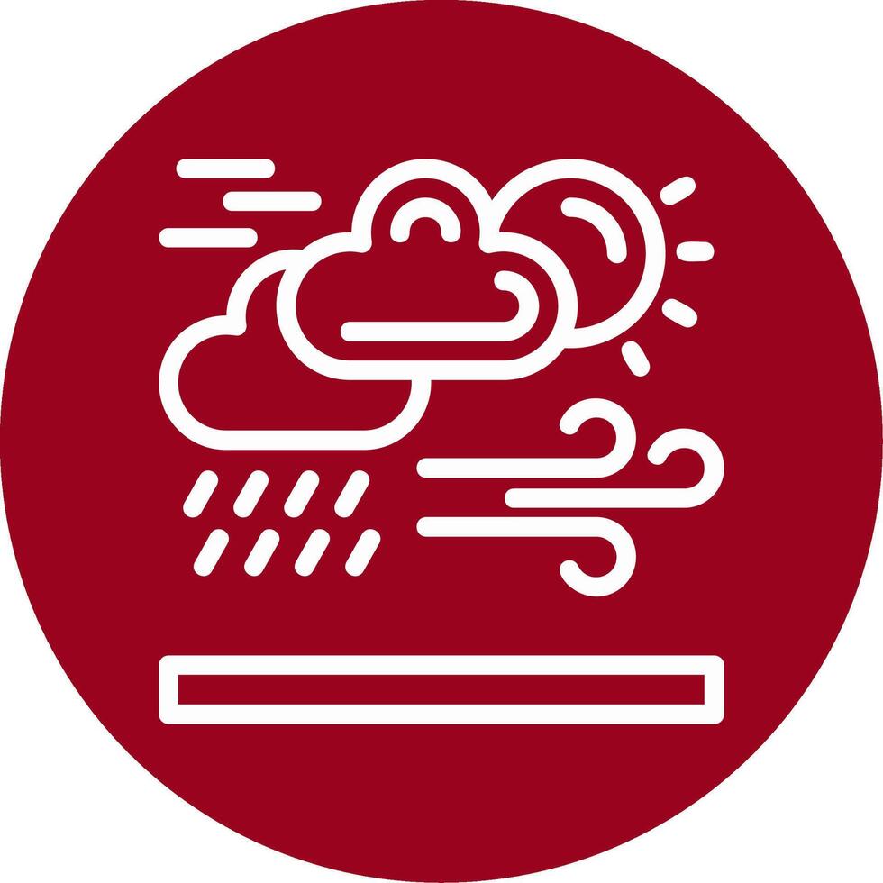 Weather forecast Outline Circle Icon vector
