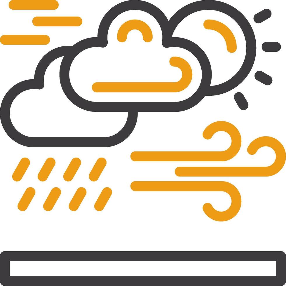 Weather forecast Line Two Color Icon vector