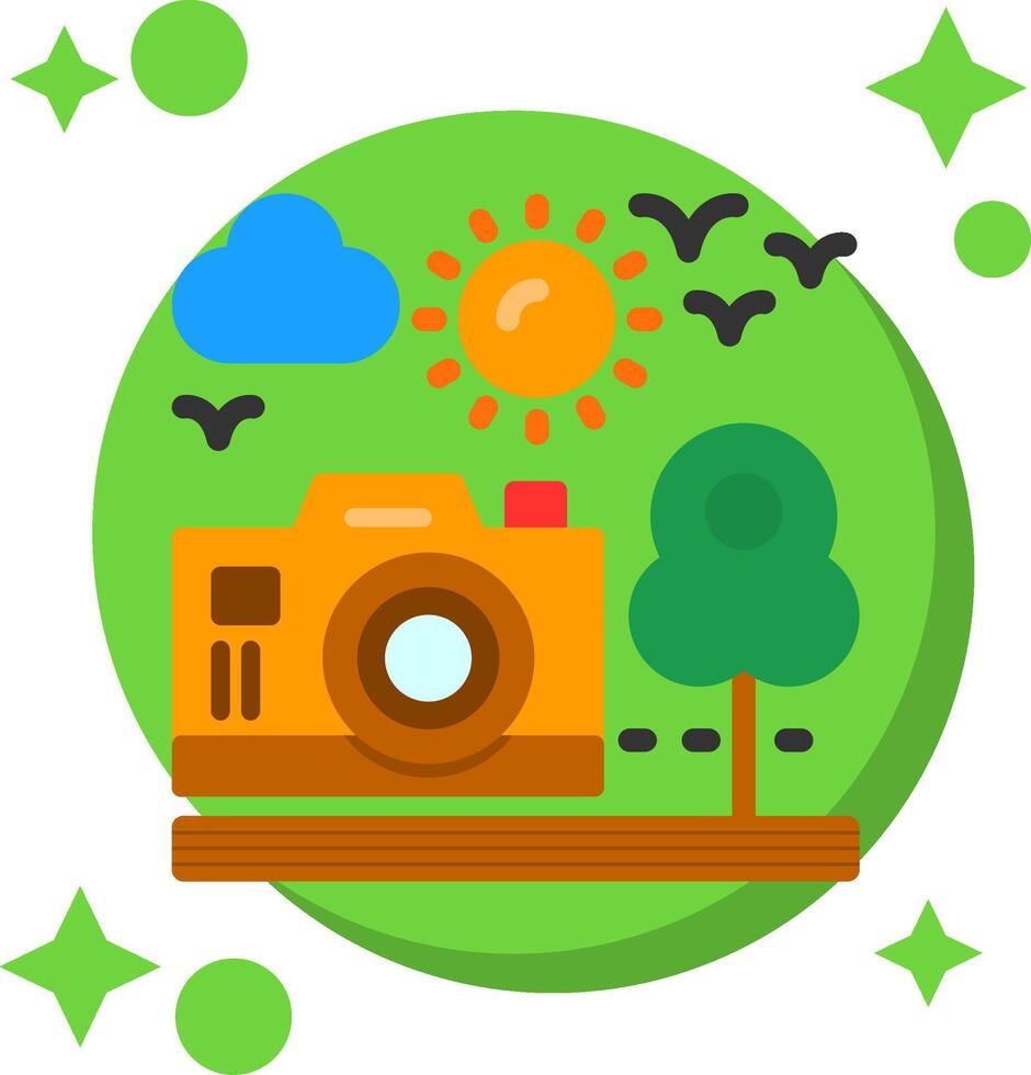 Travel vlog Tailed Color Icon vector