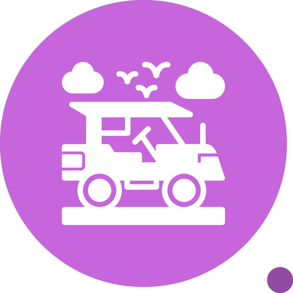 Adventure vehicle Glyph Shadow Icon vector