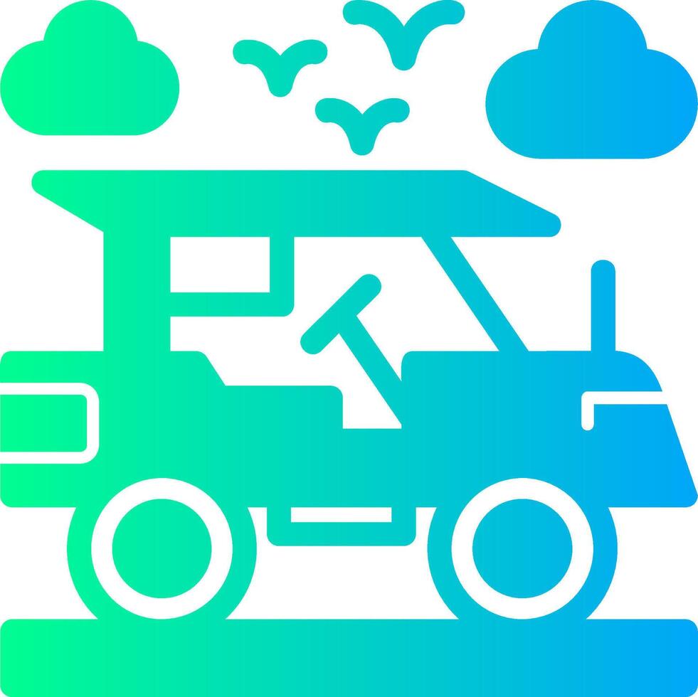 Adventure vehicle Solid Multi Gradient Icon vector