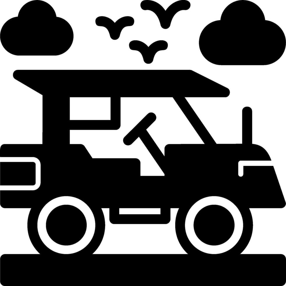 Adventure vehicle Glyph Icon vector