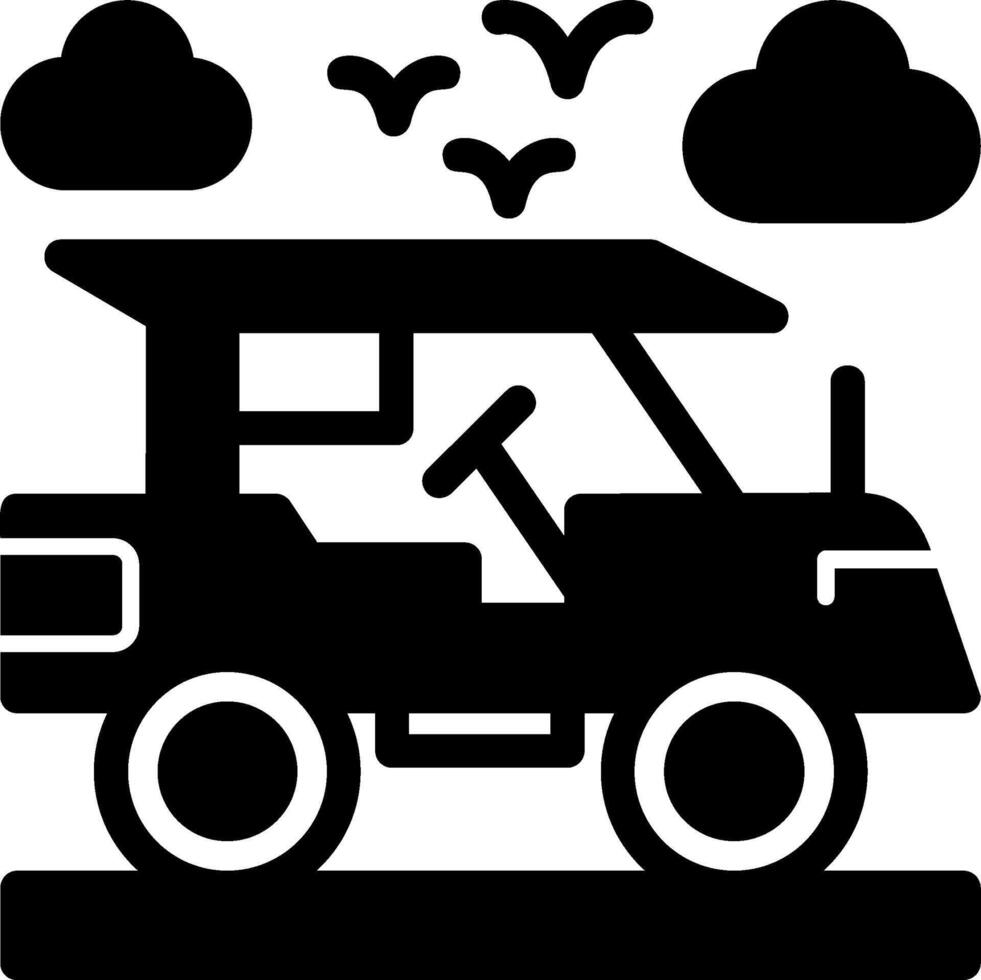 Adventure vehicle Glyph Icon vector