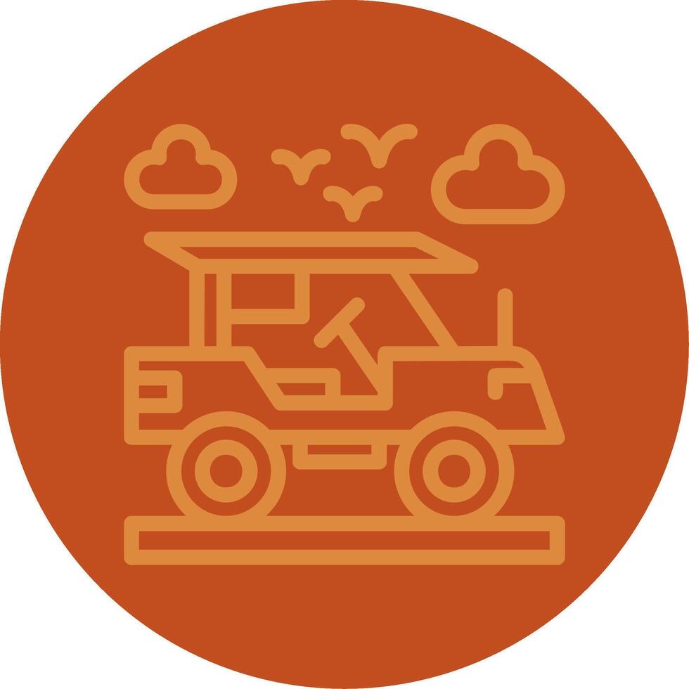 Adventure vehicle Line Multi color Icon vector