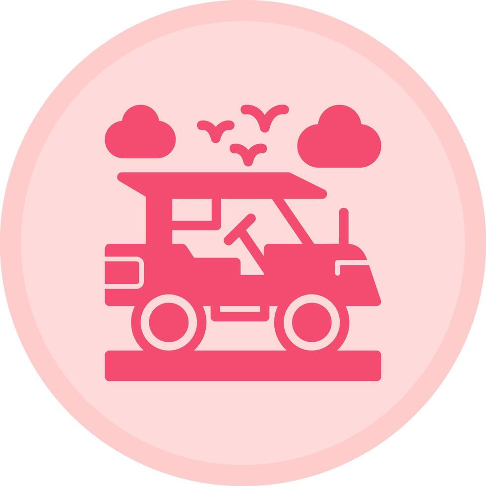 Adventure vehicle Multicolor Circle Icon vector