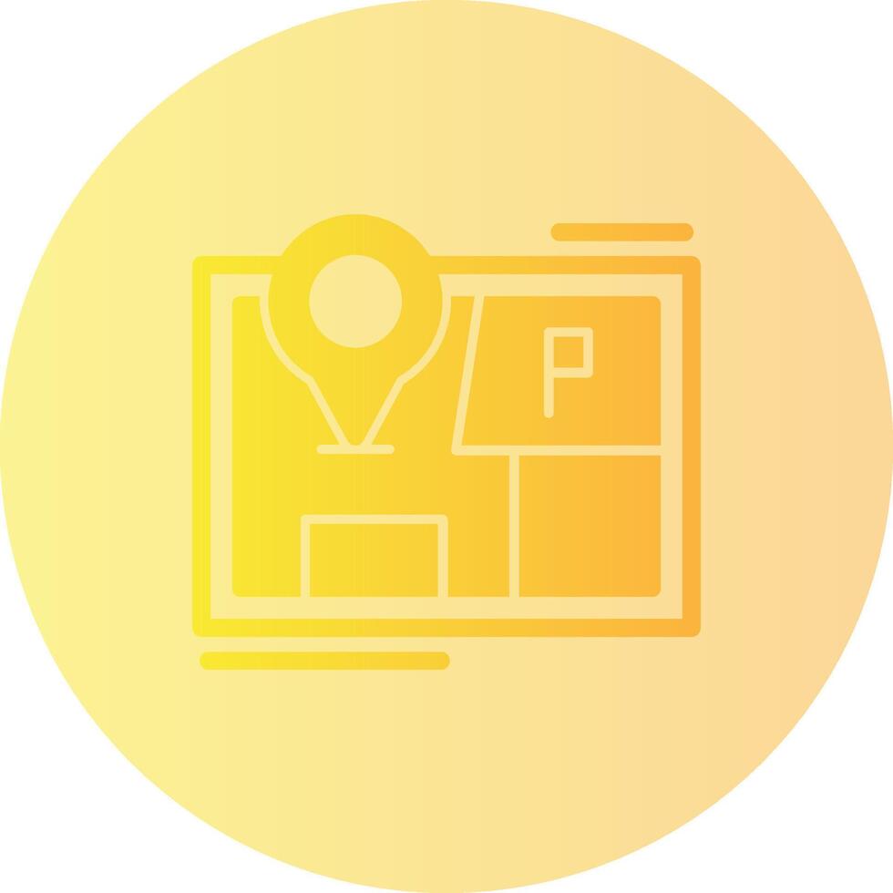 Parking map marker Gradient Circle Icon vector