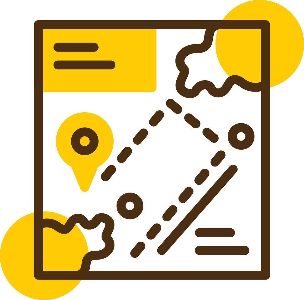 Navigation Yellow Lieanr Circle Icon vector