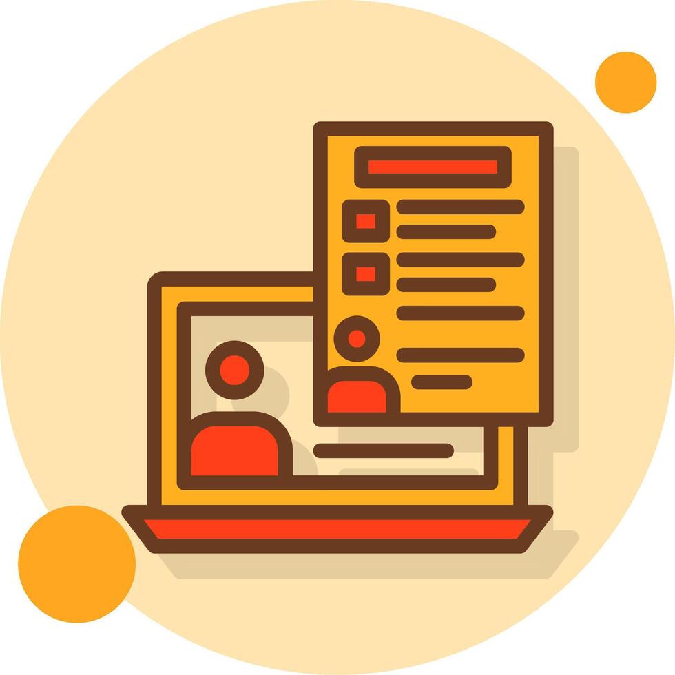 Collaboration Filled Shadow Circle Icon vector