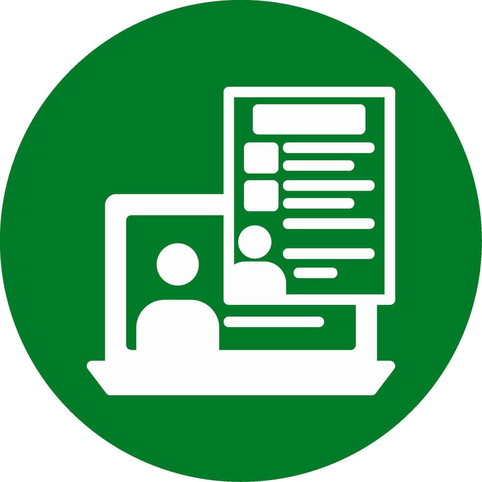 Collaboration Glyph Circle Icon vector