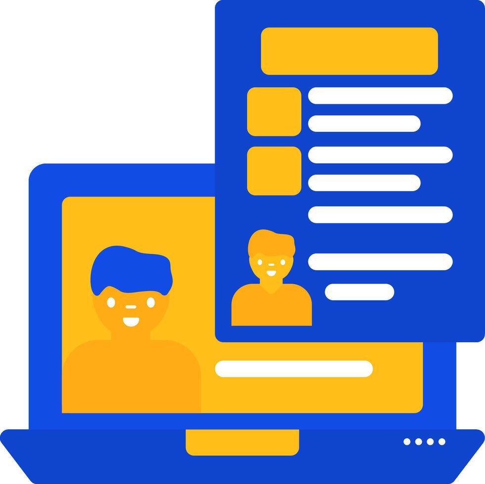 Collaboration Flat Two Color Icon vector