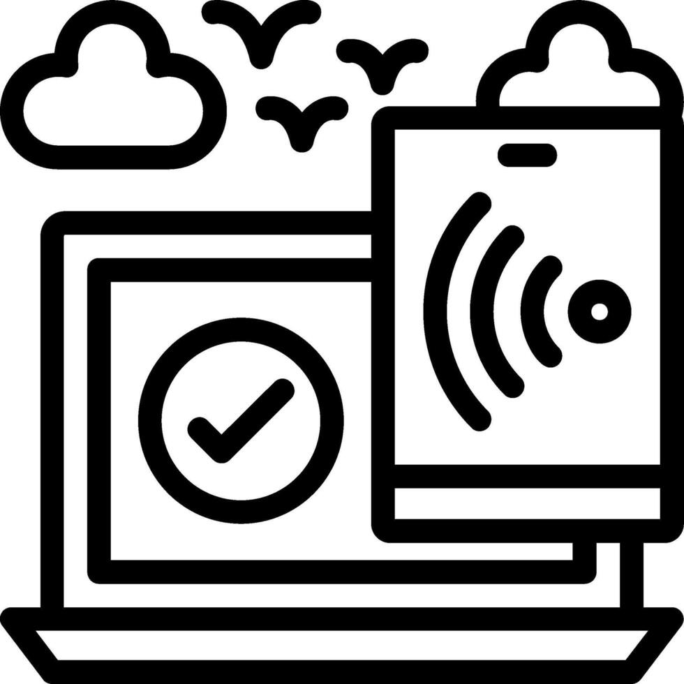 Mobile hotspot Line Icon vector