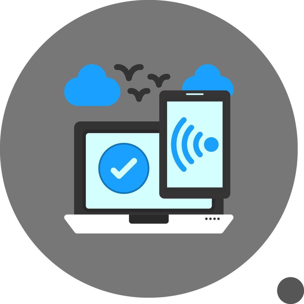 Mobile hotspot Flat Shadow Icon vector