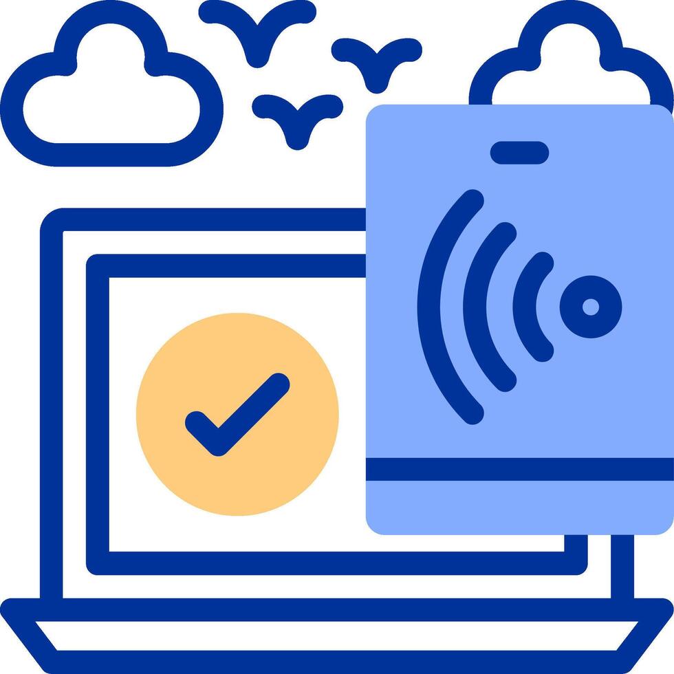 Mobile hotspot Color Filled Icon vector