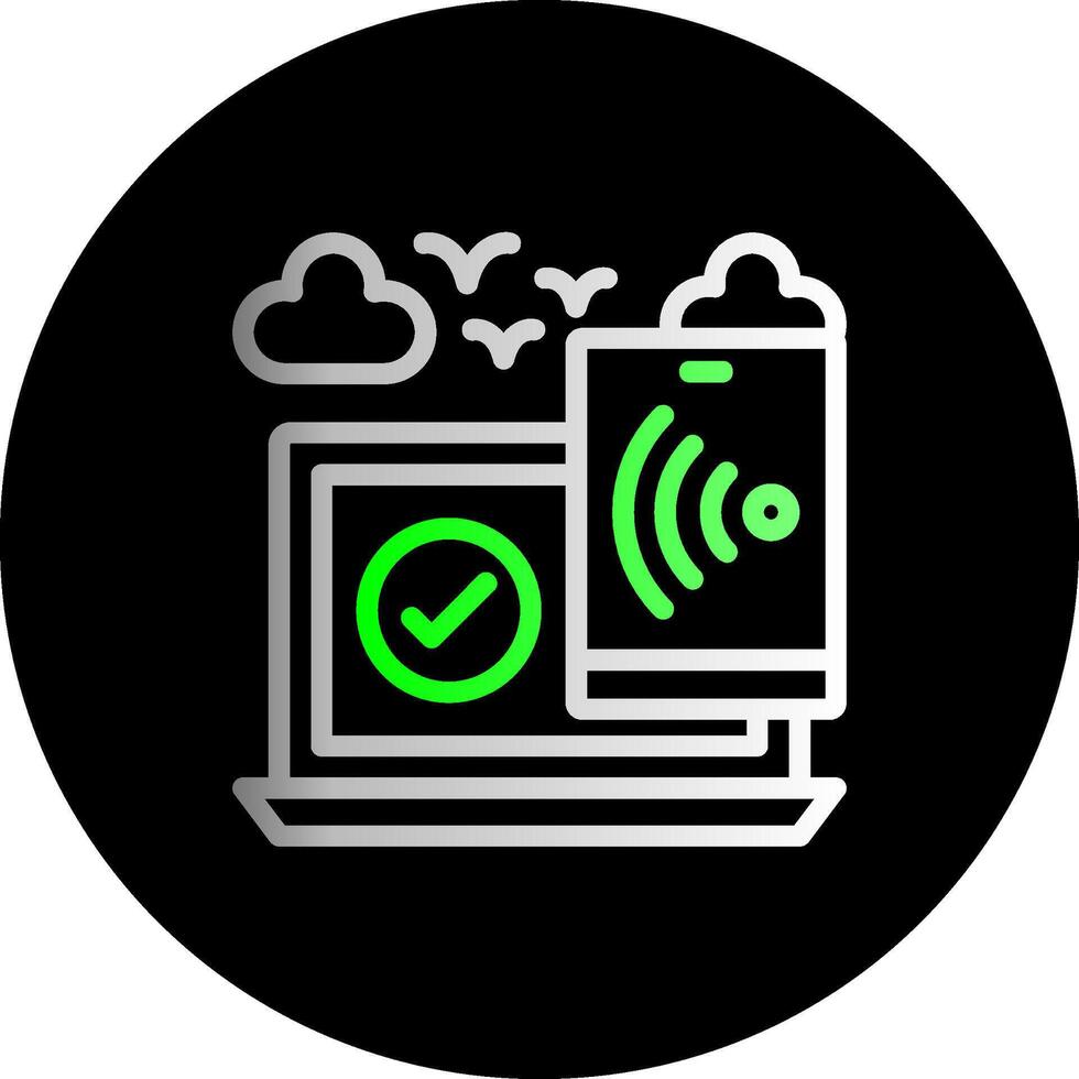 Mobile hotspot Dual Gradient Circle Icon vector