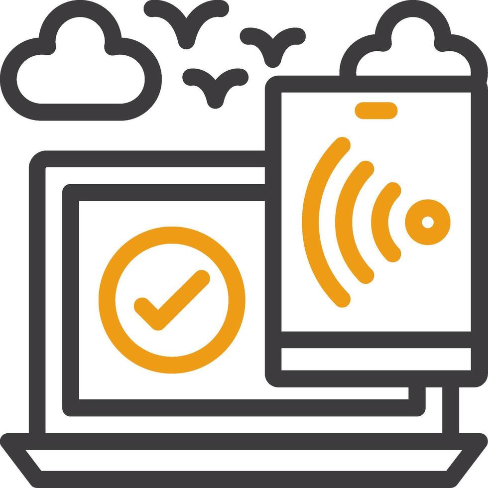 Mobile hotspot Line Two Color Icon vector