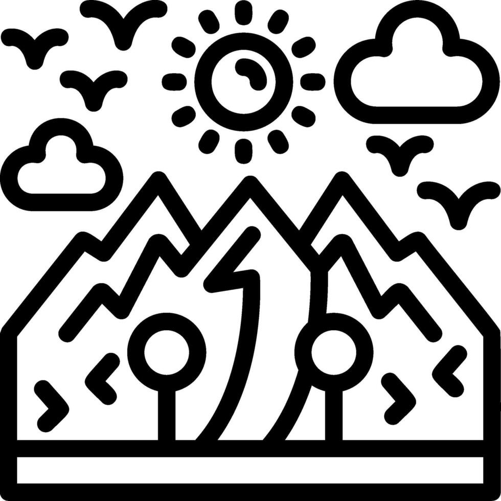 Nature hike Line Icon vector