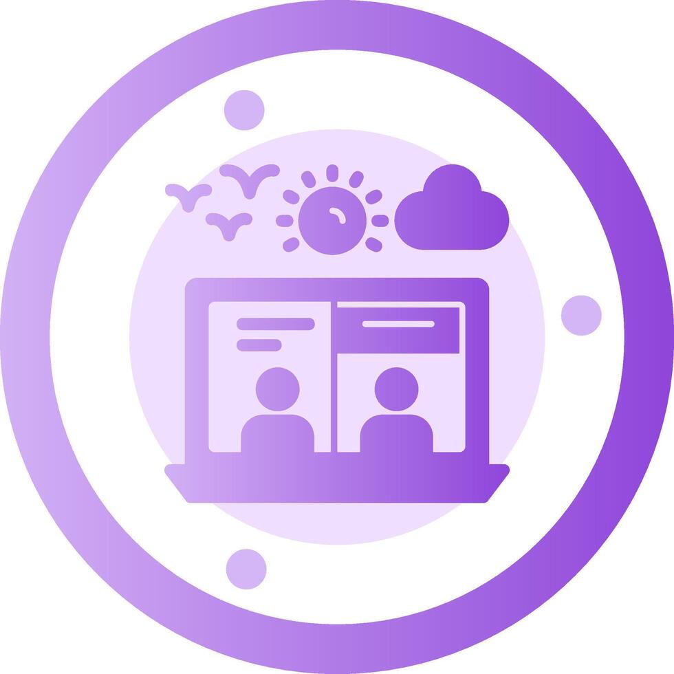 Virtual meeting Glyph Gradient Icon vector