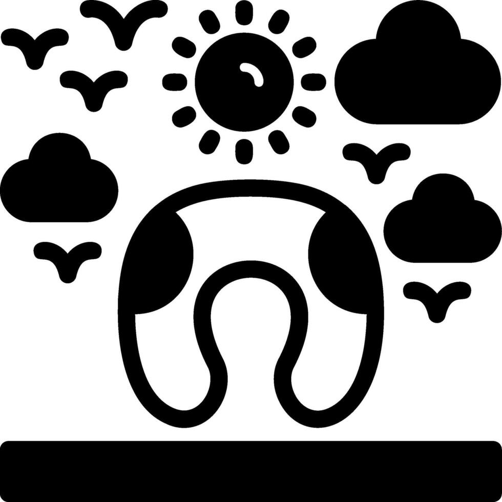 Travel pillow Glyph Icon vector