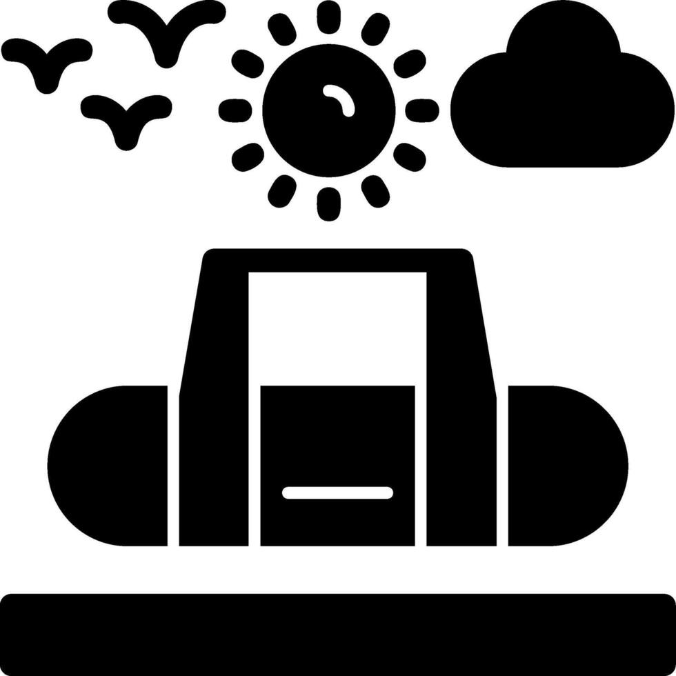 Yoga mat Glyph Icon vector
