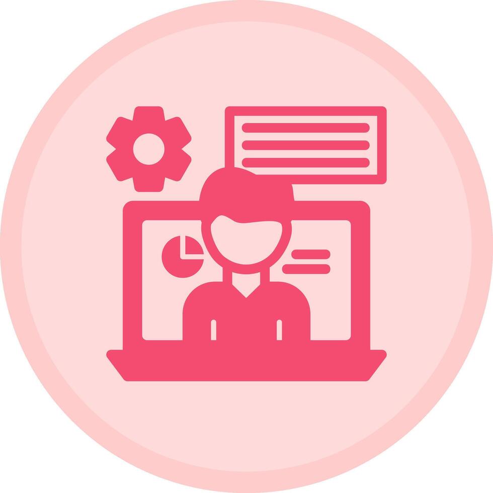 Virtual assistant Multicolor Circle Icon vector