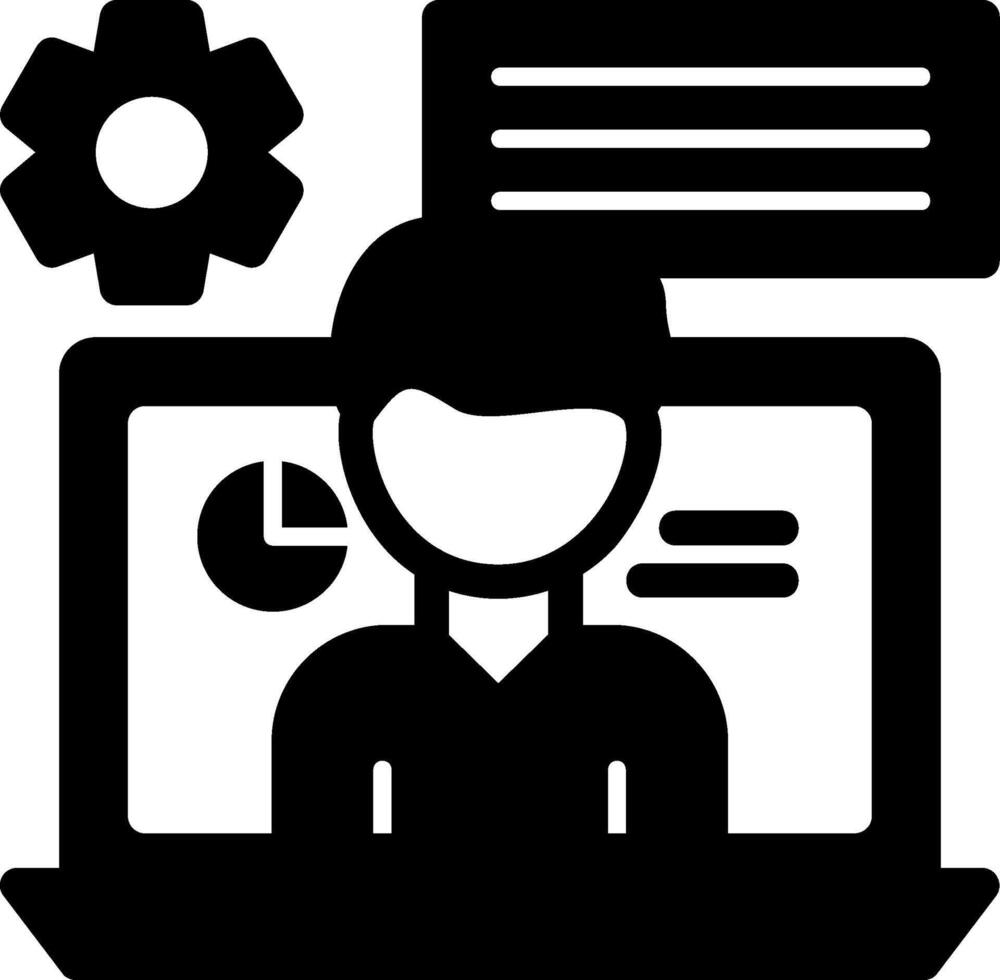 Virtual assistant Glyph Icon vector