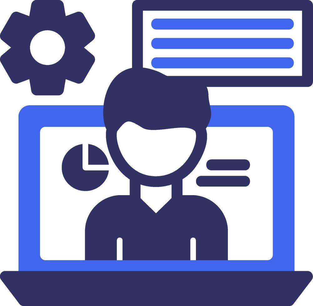 Virtual assistant Solid Two Color Icon vector