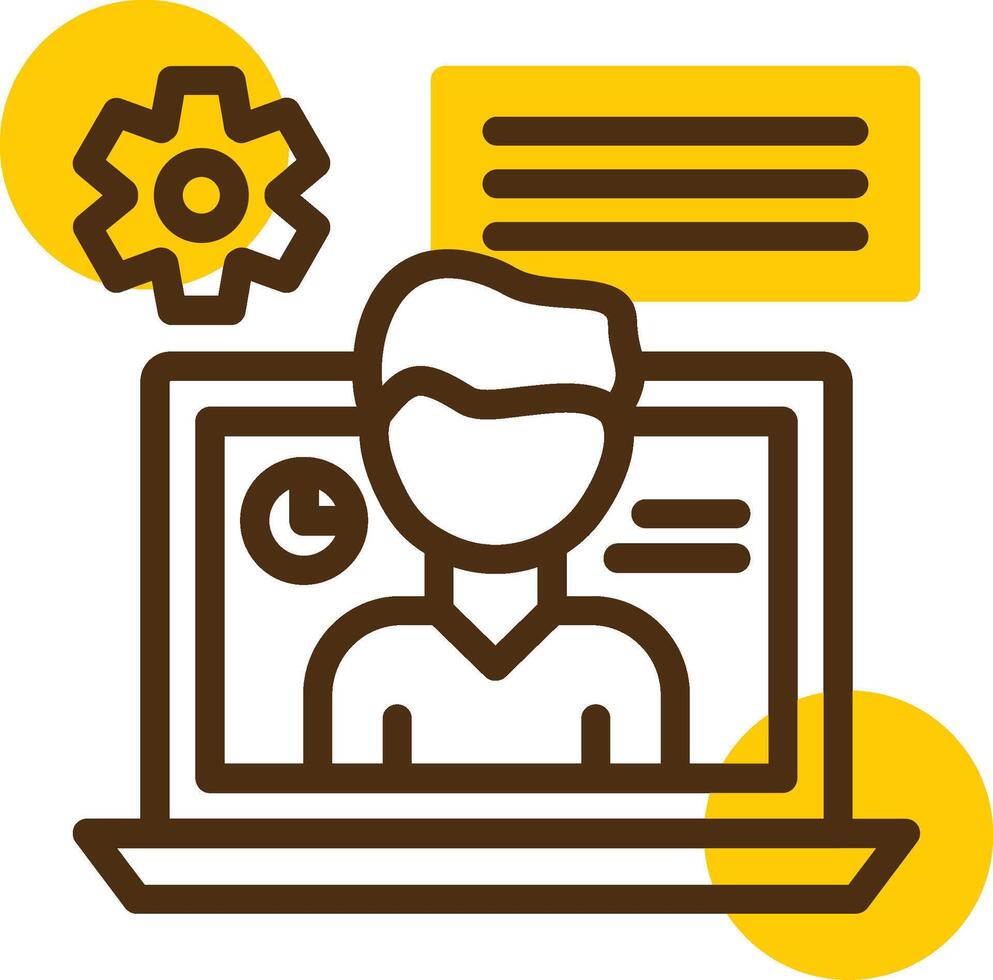 Virtual assistant Yellow Lieanr Circle Icon vector