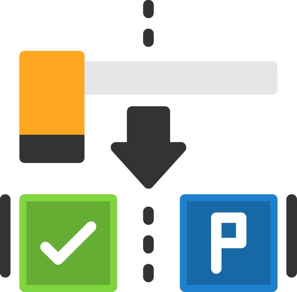 Car exit Flat Icon vector
