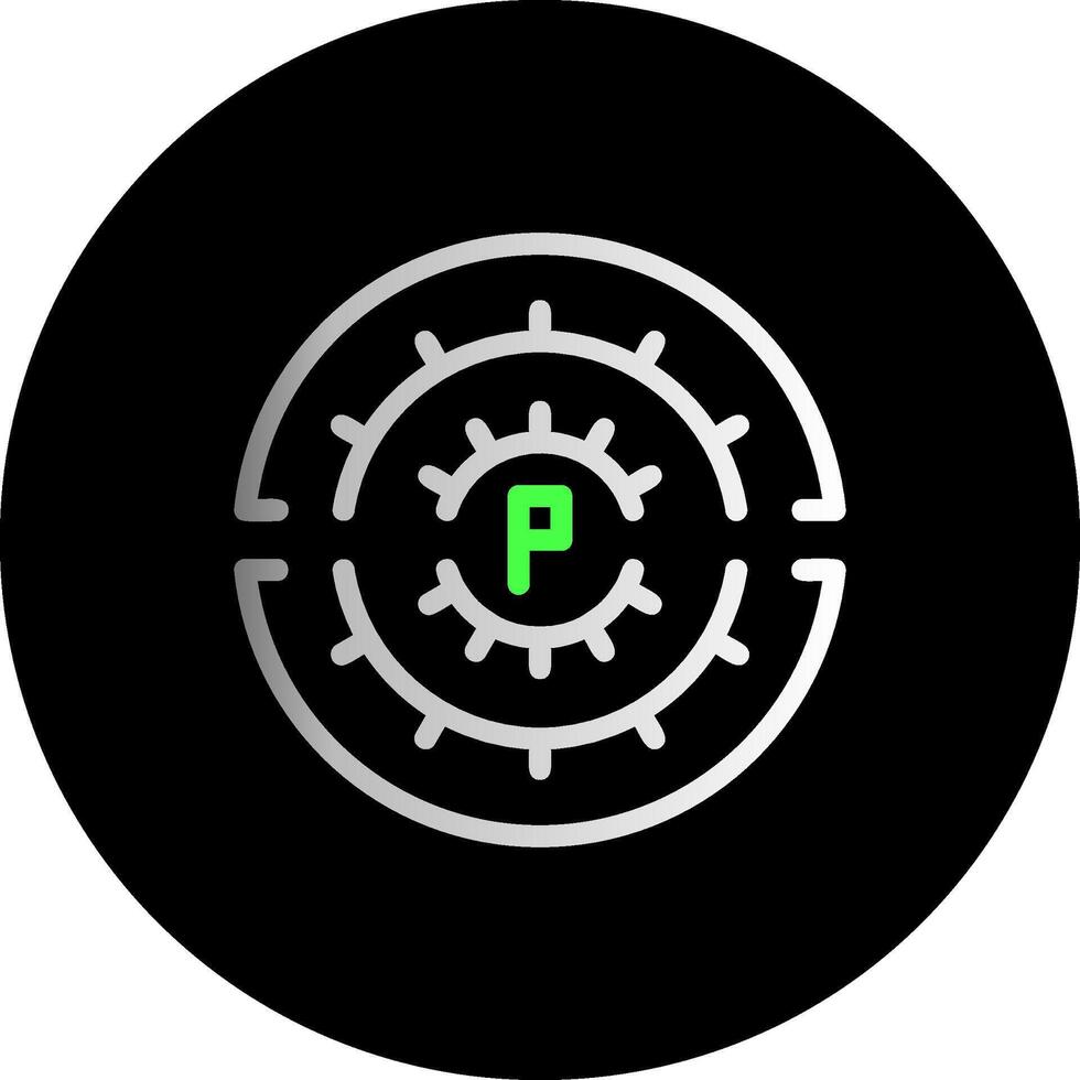 Parking circle Dual Gradient Circle Icon vector