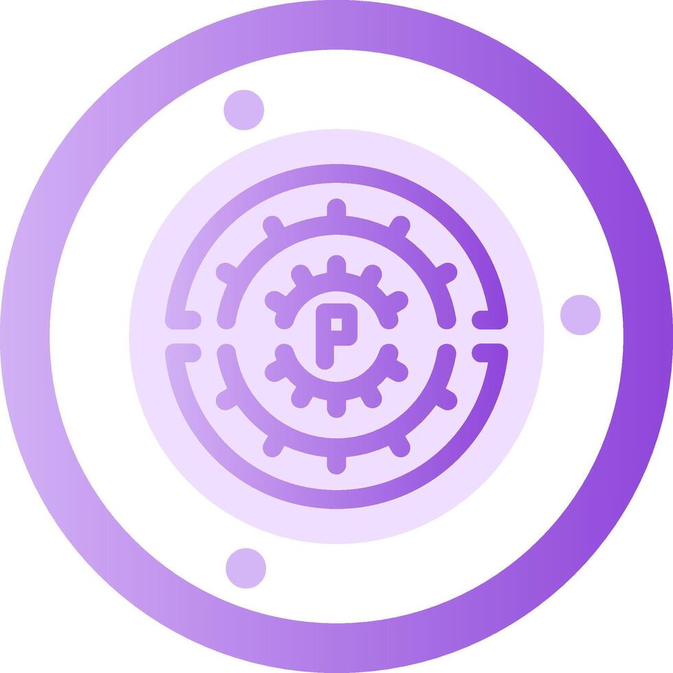 Parking circle Glyph Gradient Icon vector